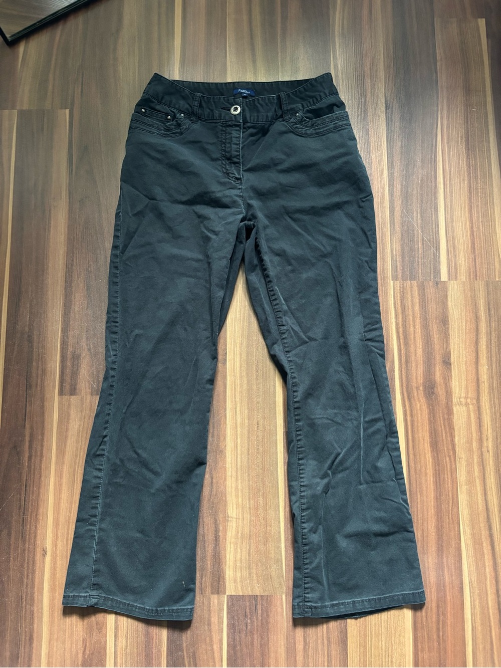 Reitmans Black Boot-Cut Pants with Subtle Flare
